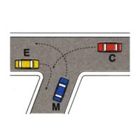 Figure 38 · Esempi di precedenza (ordine di precedenza agli incroci)